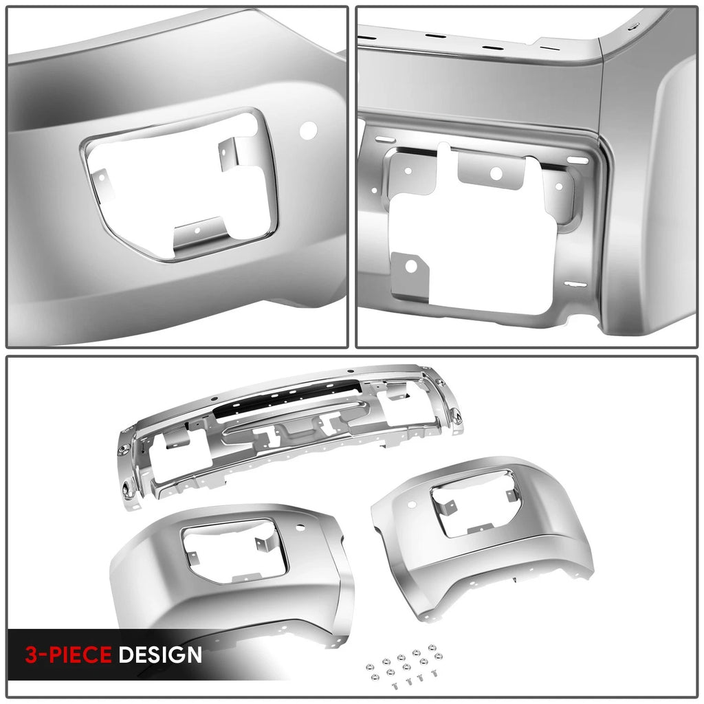 Chrome Front Bumper Face Bar for GMC Sierra 2500 3500 HD (2015–2019)