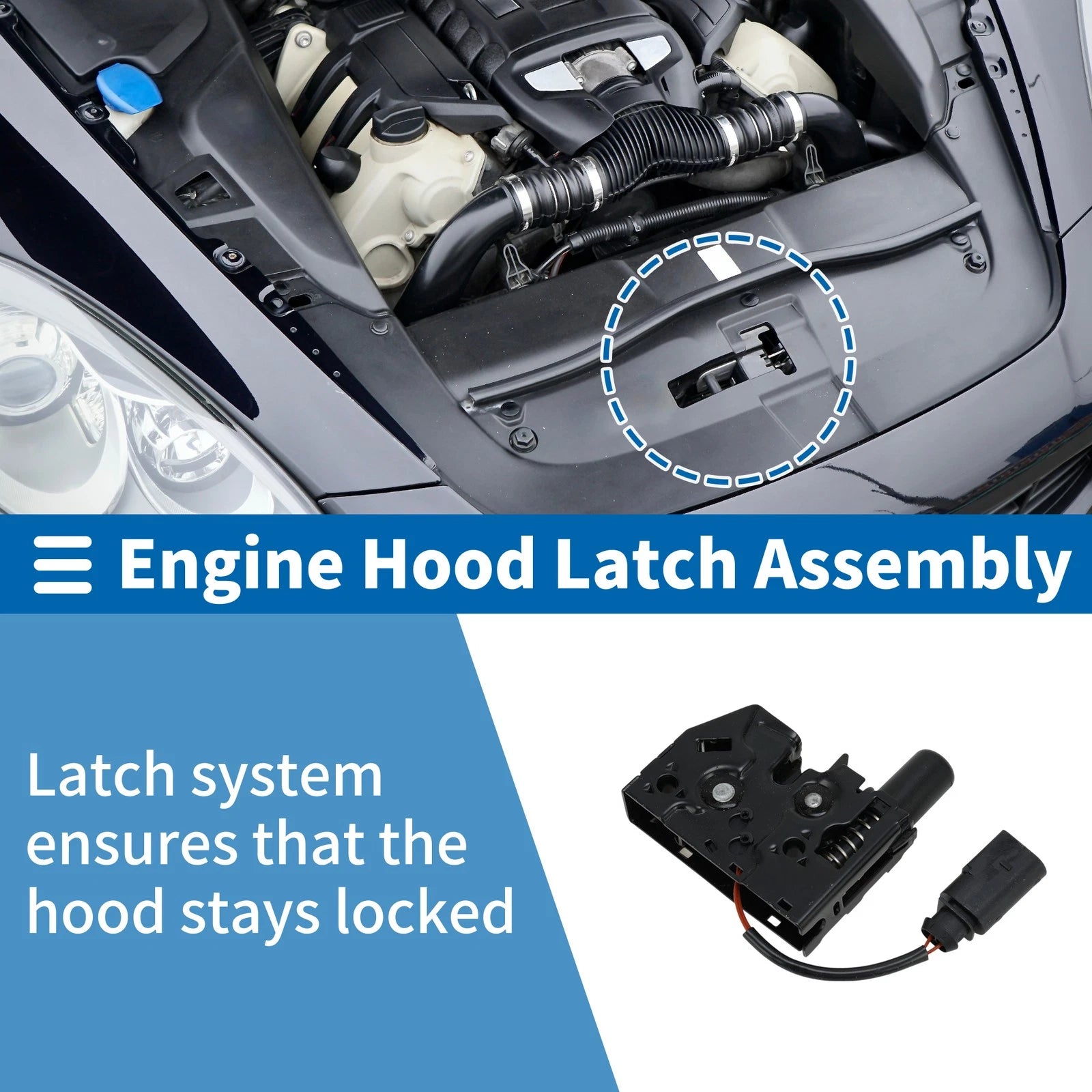 Hood Latch Assembly for Audi Q3 (2015–2018) No. 8U0823509 1 Pcs