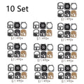 10 Set Carburetor Diaphragm Kit for Zama C1S-M8 C1S-M9 C1S-M12 C1S-M13 DR86 RB-10