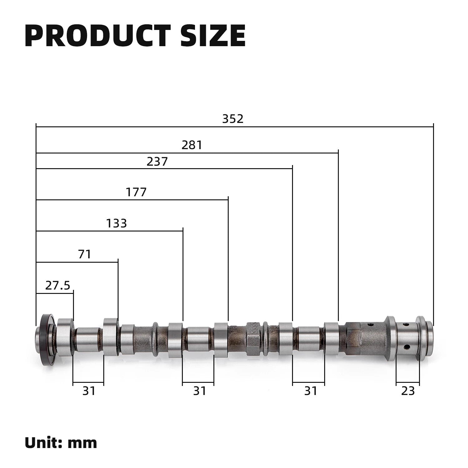Left Intake Camshaft for Jeep Dodge Chrysler Ram 3.6L V6 (2011–2023)