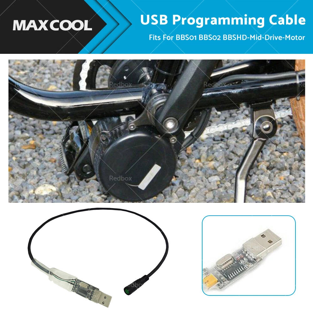 Bafang 5Pin USB Programming Cable for BBS01 BBS02 BBSHD (2015–2023)