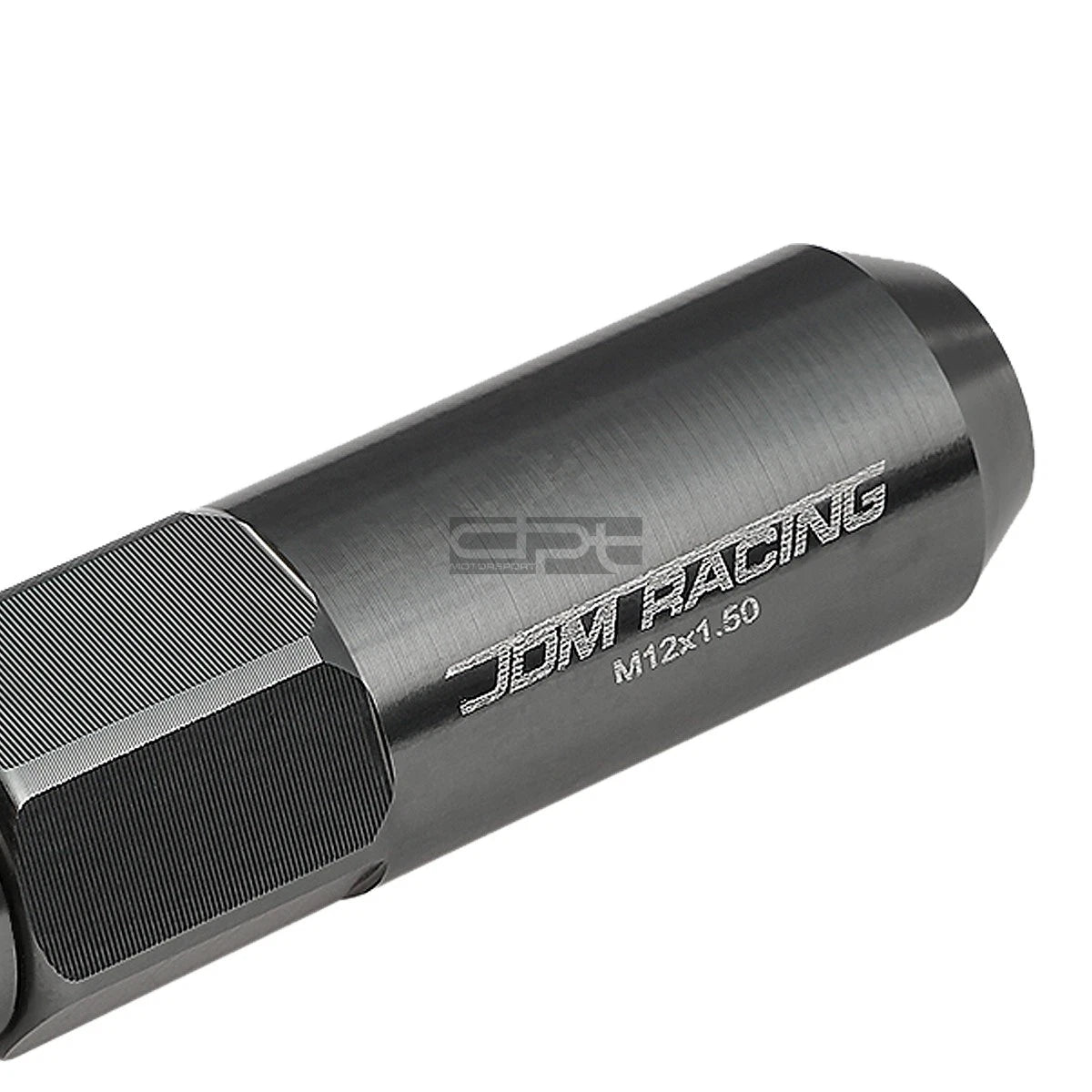 Set of 20 M12X1.5 107mm Tall Gun Metal Aluminum Spiked Lug Nuts + Adapter