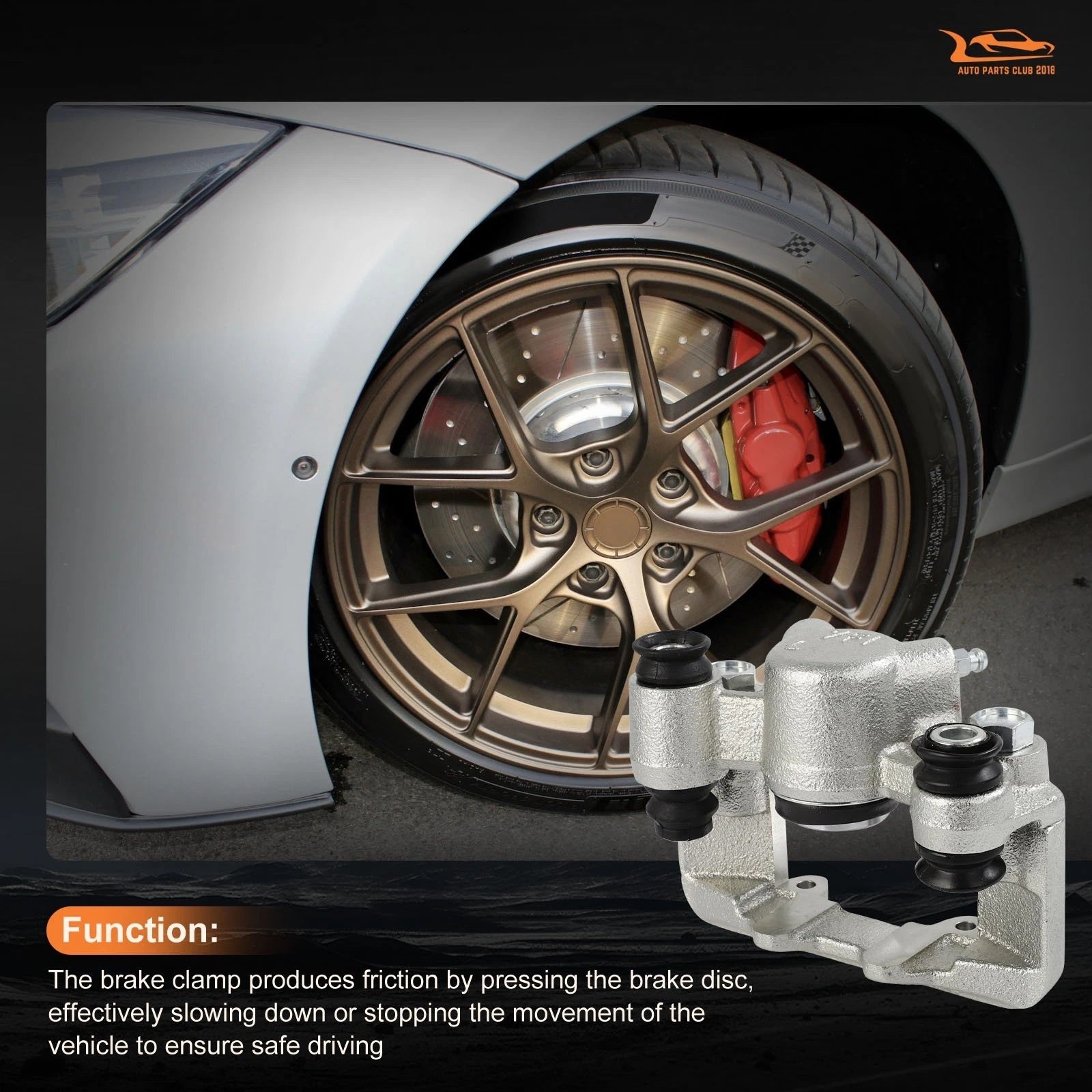 Rear Pair Brake Calipers with Bracket for Toyota RAV4 (2004-2005)