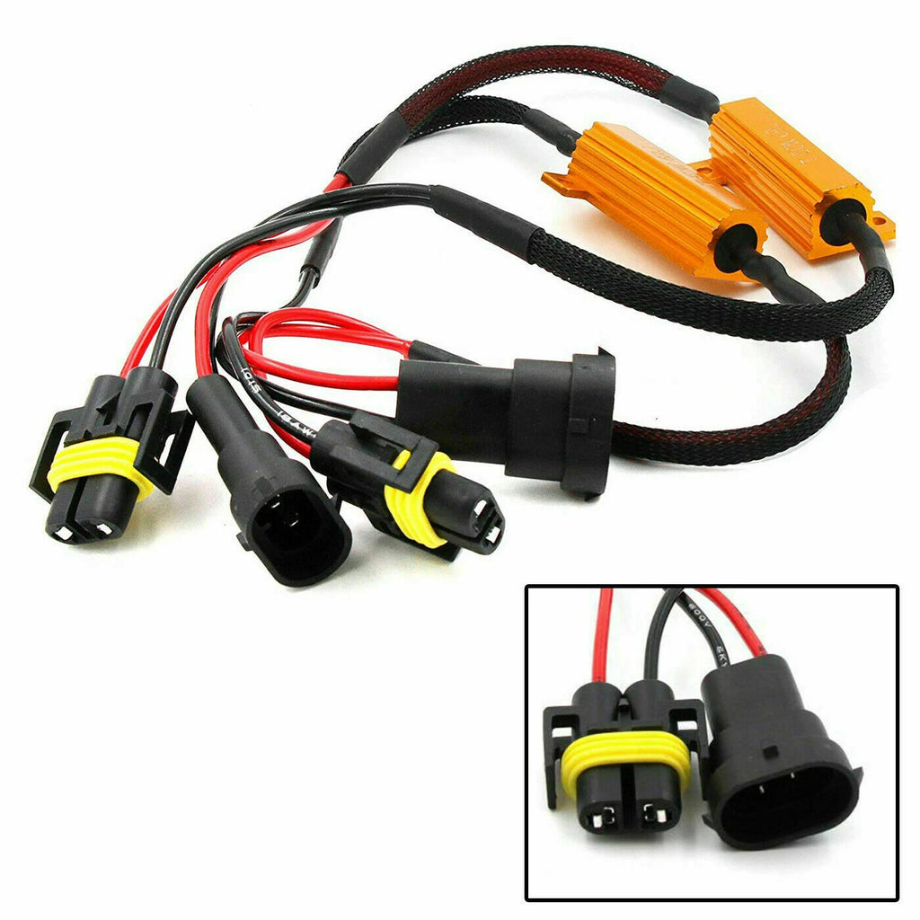 2x White H11 H8 H9 LED Fog Light Bulbs for Car (68SMD) (CANBUS)