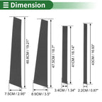8 Pcs Door Pillar Window Trim for BMW X3 (2003–2010) Carbon Fiber Black