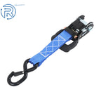 Set of 4 Tie Downs 1.6" × 15' Ratchet Straps 5208Lbs with S Hook Heavy Duty
