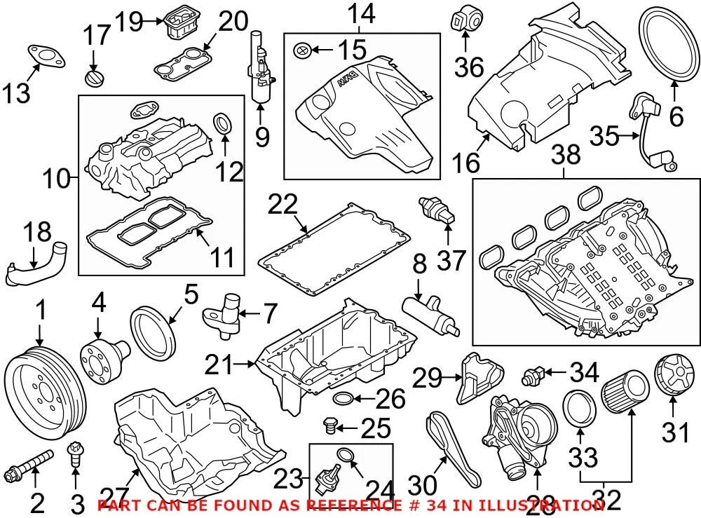 Engine Oil Temperature Sensor for BMW (12618613333)