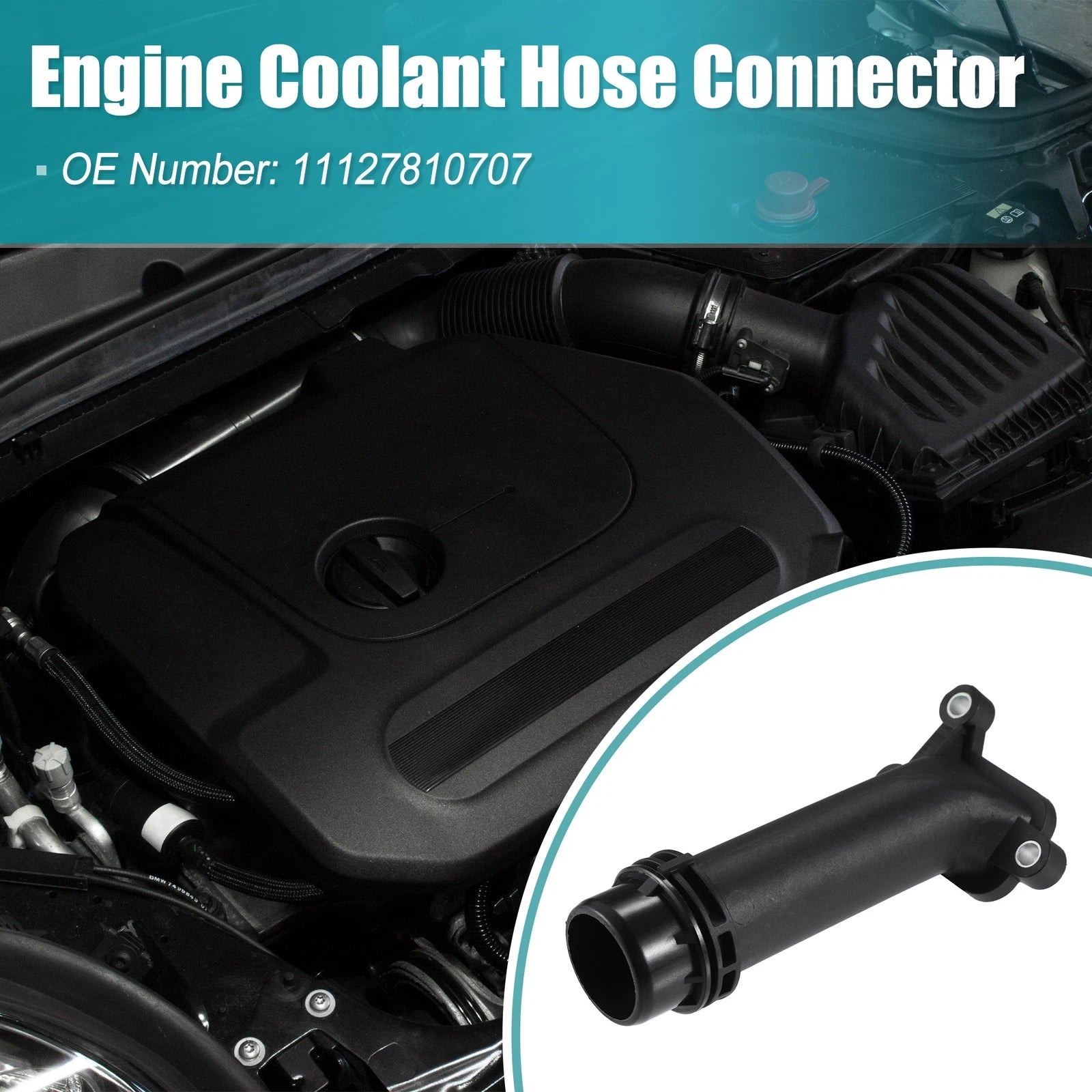 Engine Coolant Hose Connector for BMW E90 E91 E92 E93 X1 X3 X4 (2007–2013) No.11127810707