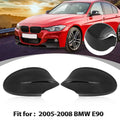 Pair Exterior Rear View Mirror Cover Cap for BMW E90 E91 (2005–2008)