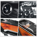 Right Side Projector Headlight Lamp for Acura TL (2012–2014) Black/Amber