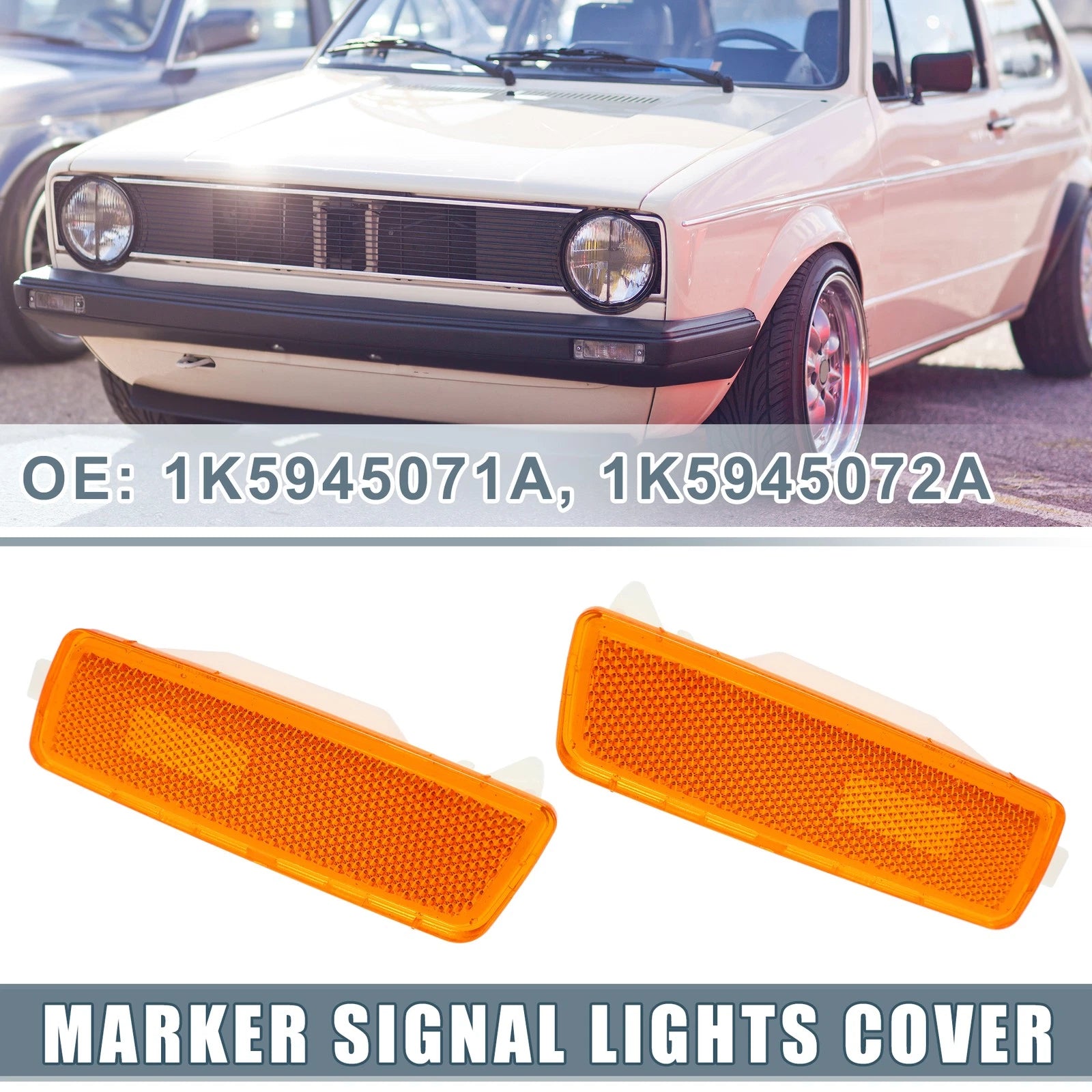 LED Front Bumper Side Marker Lights Cover for Volkswagen Jetta (1 Pair)