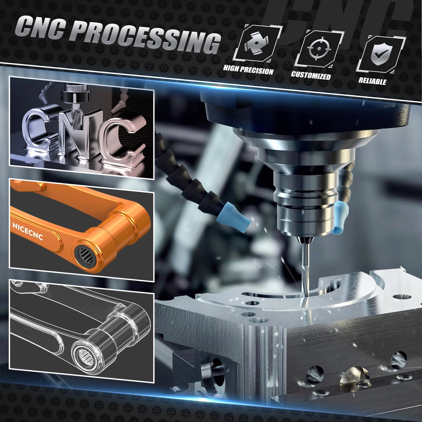 CNC 2" Rear Suspension Lowering Link for KTM 690 SMC 690 SMC R (2019–2024)