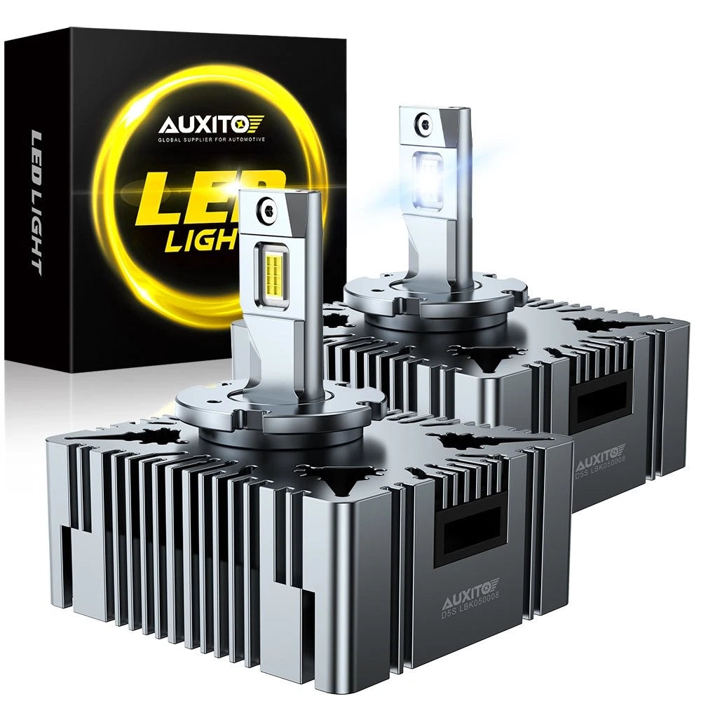 AUXITO D5S HID LED Headlight Bulbs for Chevy Silverado 1500 (2016–2018)