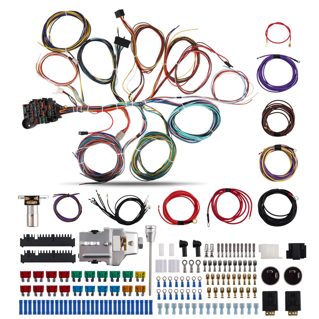 22 Circuit 18 Fuse Wire Harness for Chevy (1960–1987)