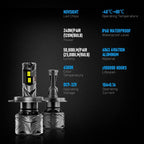 2X H4 HB2 9003 LED Headlight Bulbs for