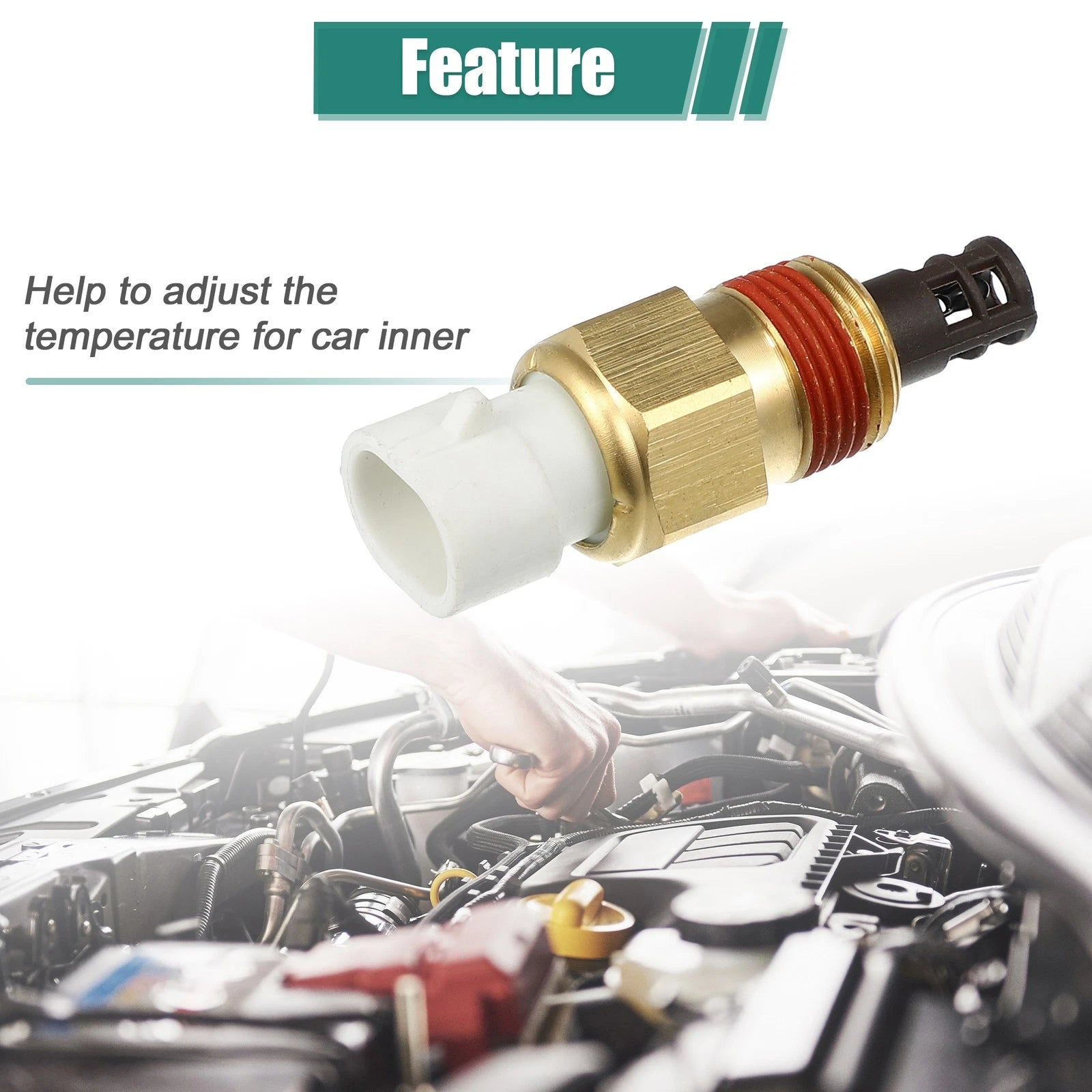 Intake Air Temperature Sensor Kit for Cadillac Chevrolet (25036751, 25037225)