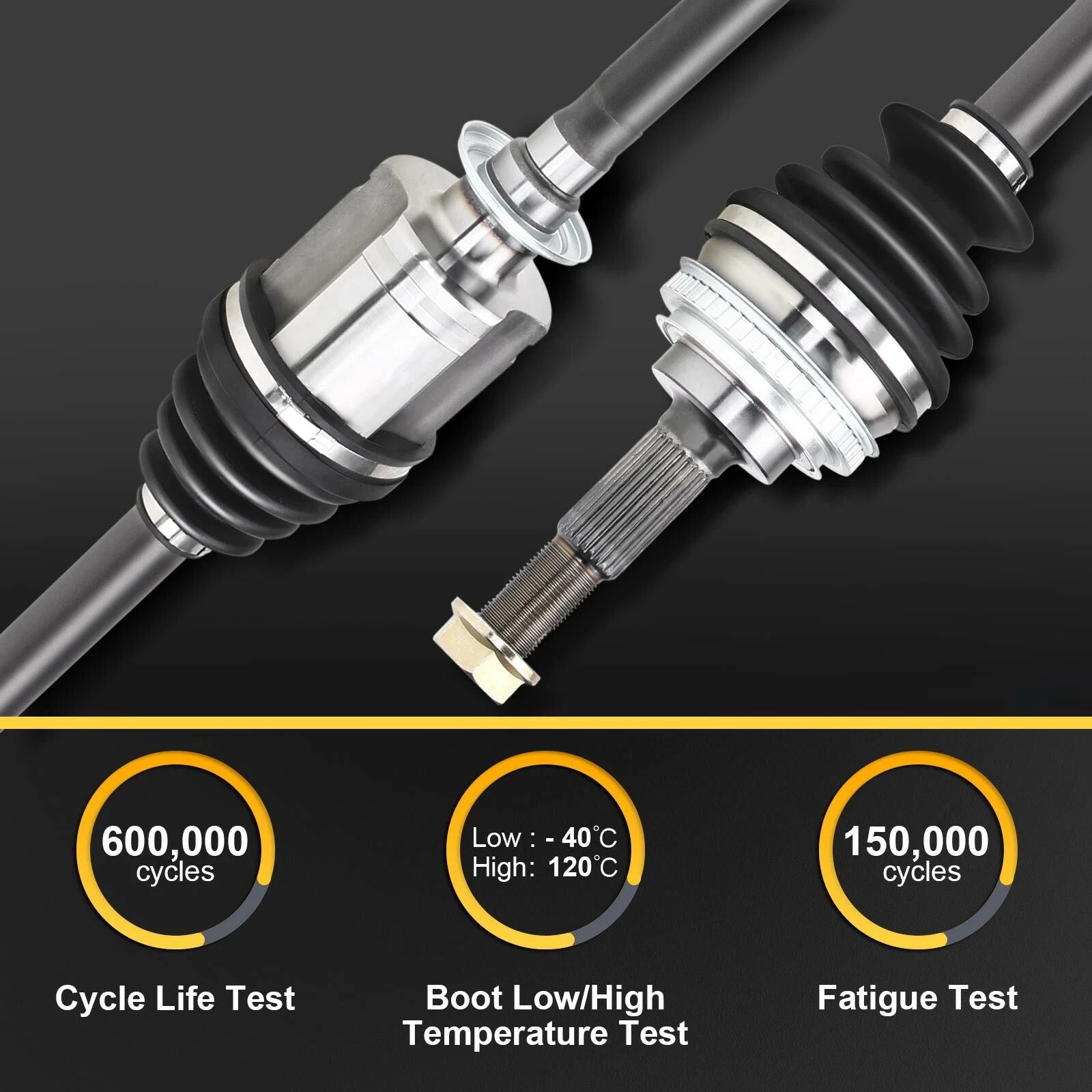 Pair Front CV Axle Assembly for Nissan Altima (1993-1997)