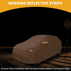 Waterproof Car Cover for Hyundai Ioniq 6 (2023) - Orange Cotton, Zipper
