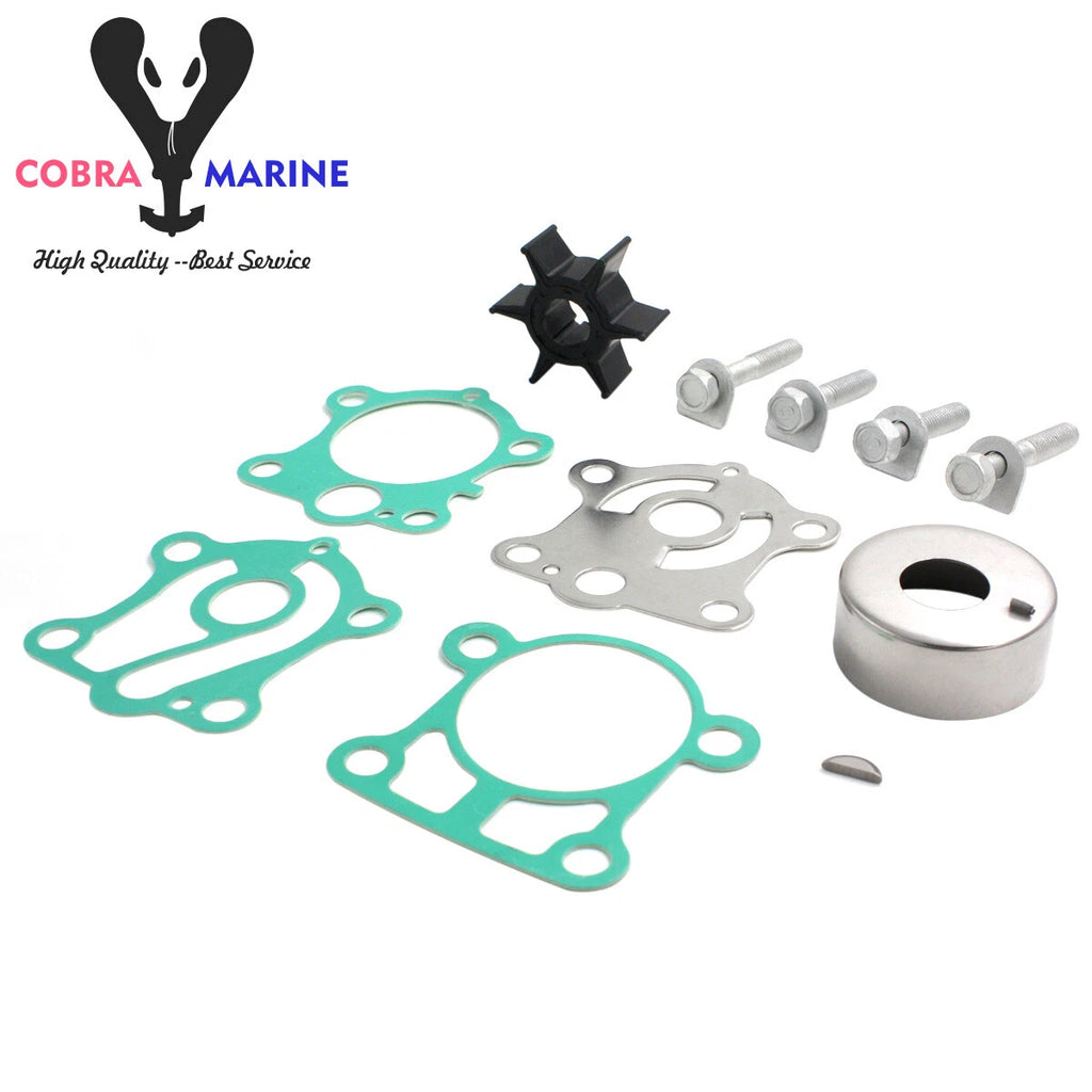 Outboard Water Pump Impeller Kit for Yamaha 15/30Hp (6J8-W0078-A2, 6J8-W0078-A2-00)