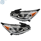 Set of 2 Black Halogen Headlights with LED DRL for Honda Accord (2016–2017)