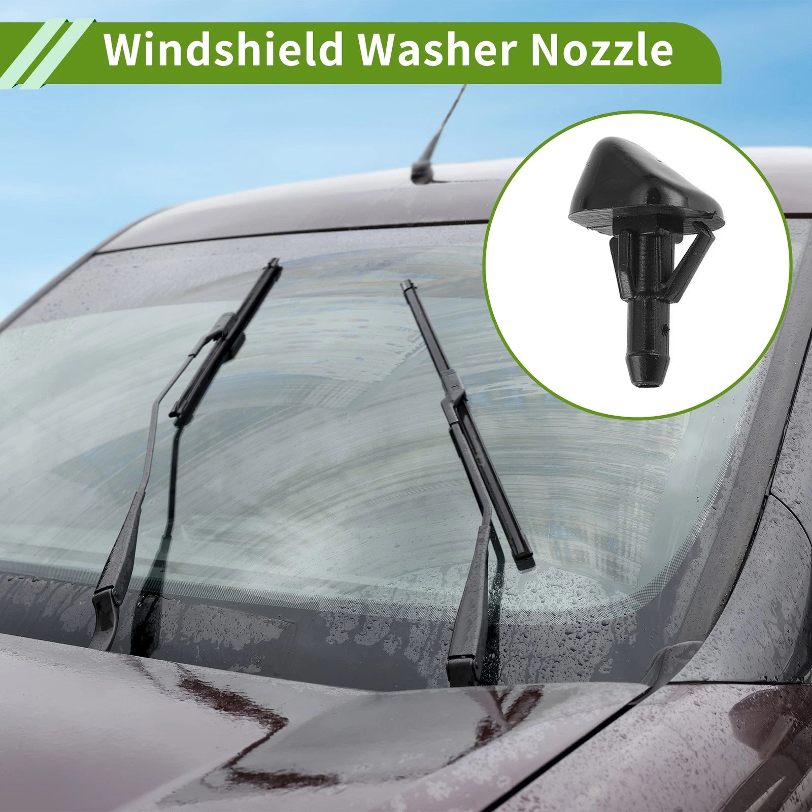 Windshield Washer Nozzle w/ Hose Connector for Toyota (No. 8538135040)