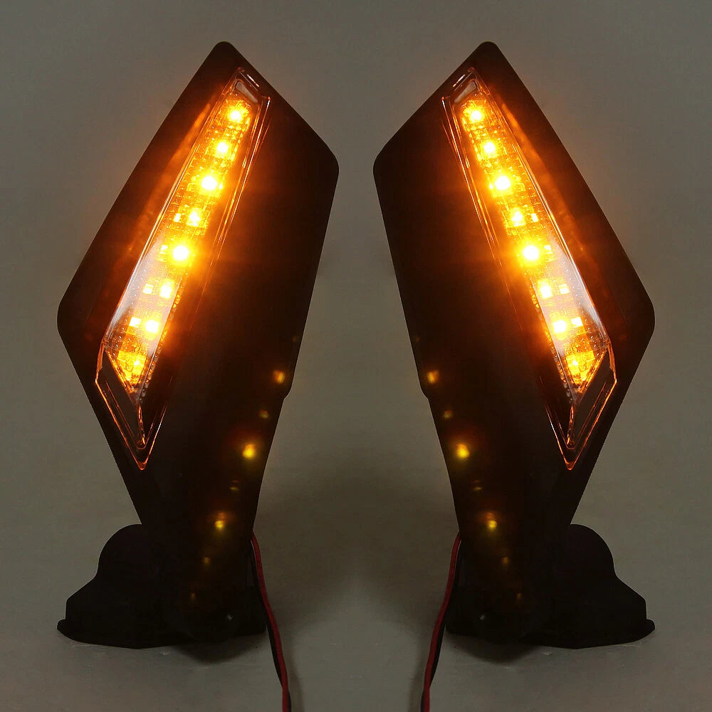 LED Light Racing Side Mirrors for Can Am Maverick X3 Max Turbo R (2017–2023)
