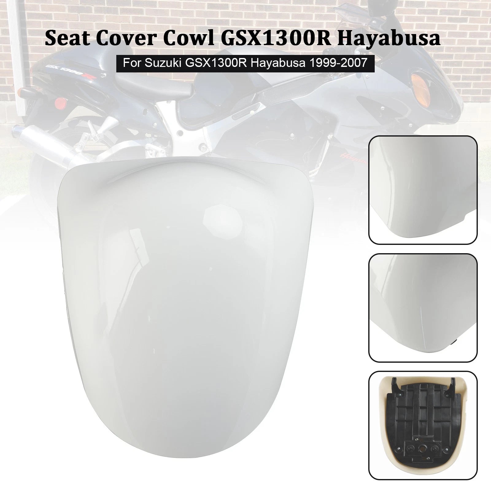 Rear Seat Fairing Cover for Suzuki GSX1300R GSX-R1300 Hayabusa (1999–2007) White
