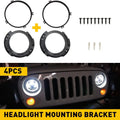 7" Headlight Mount Bracket Ring Bucket Base for Jeep Wrangler JK (2007–2018)
