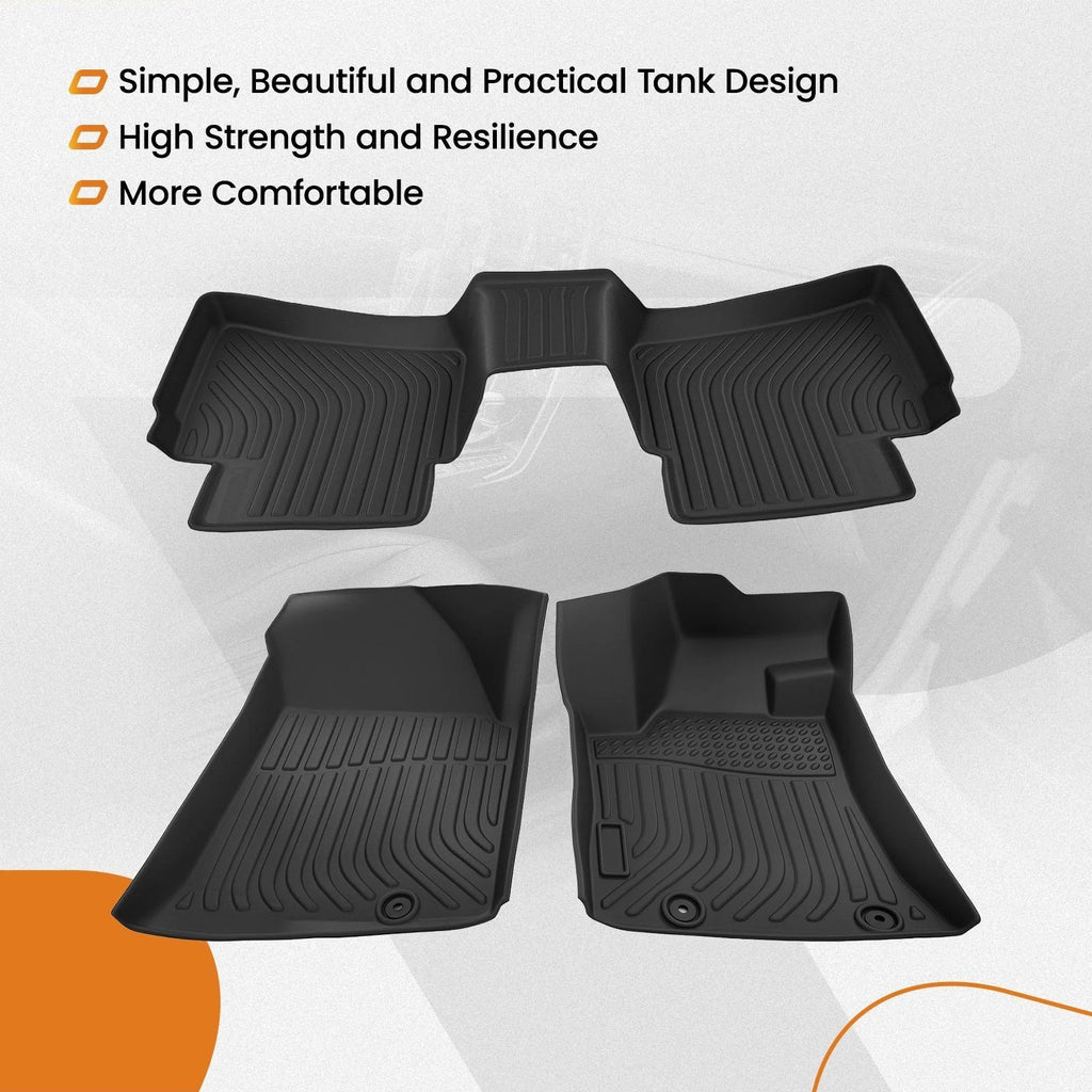 Set of 4 Black TPE All Weather Floor Mats for Nissan Altima (2013–2018)