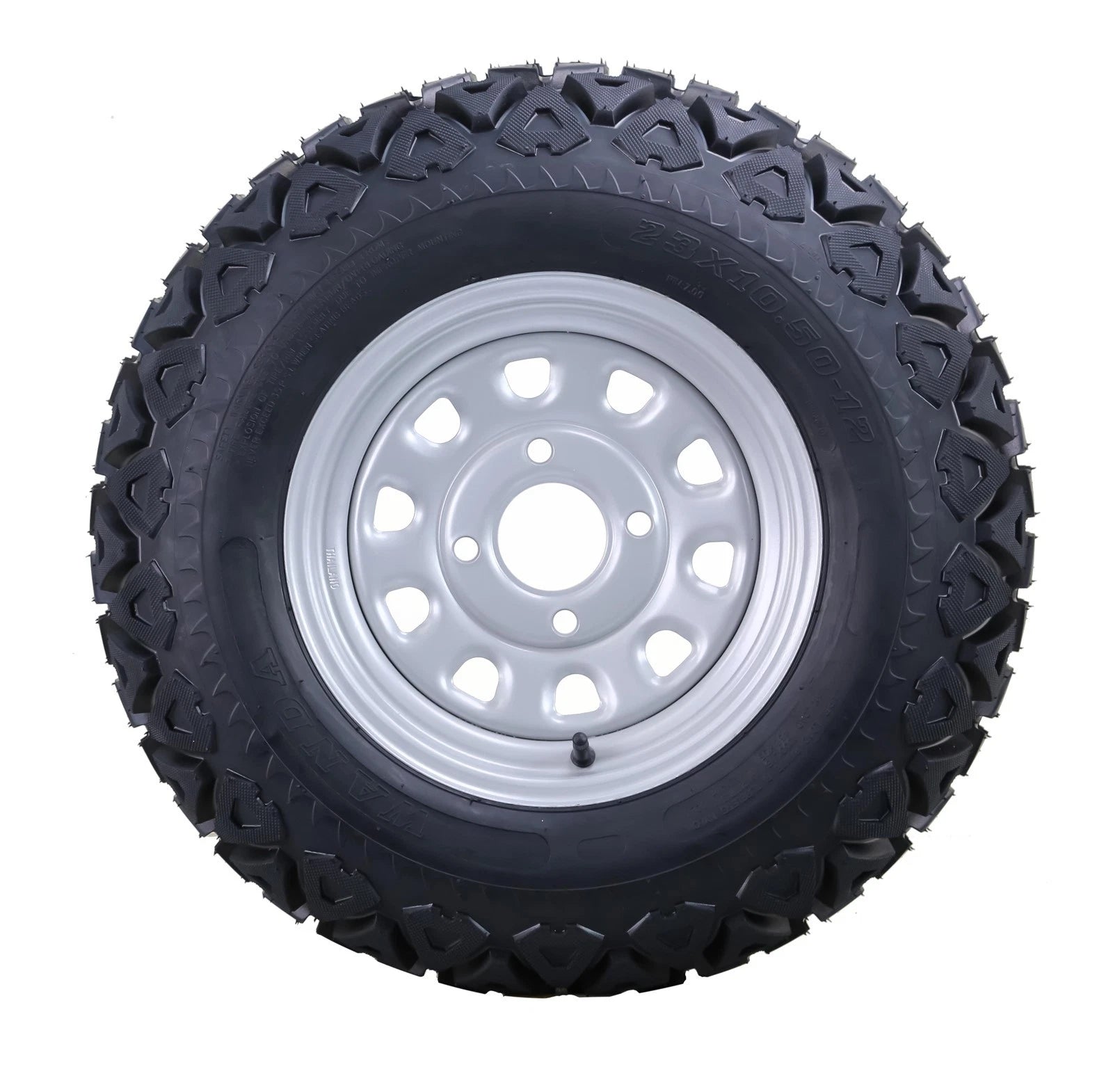 Set of 2 WANDA ATV Tire Wheel Assembly 23X10.5-12 4-110 PCD Silver