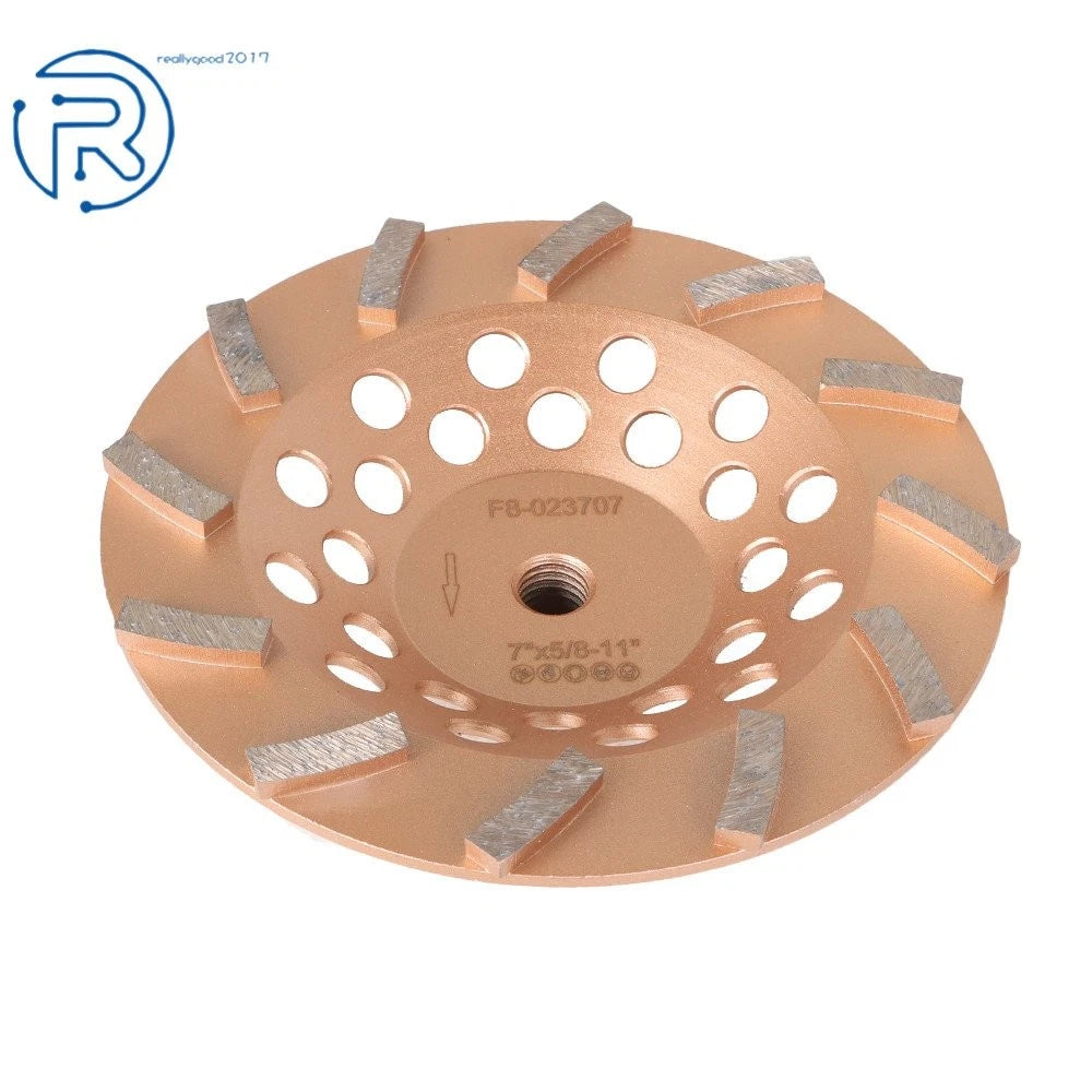 7" Diamond Grinding Wheels Set of 2 Turbo Segments 30/40 Grit 5/8"-11 Arbor