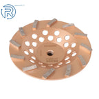 7" Diamond Grinding Wheels Set of 2 Turbo Segments 30/40 Grit 5/8"-11 Arbor