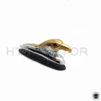 Chrome Gold Front Fender Bonnet Eagle Head with Red Eyes for