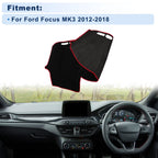 Dash Cover for Ford Focus MK3 (2012–2018) Polyester Black Red Edge Set