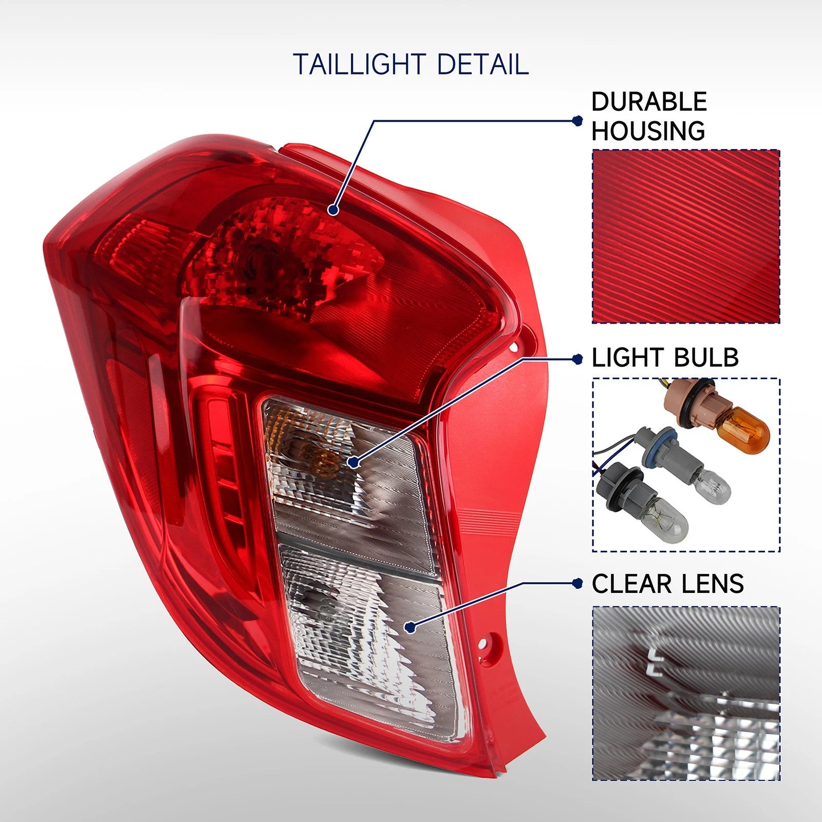 Tail Light Brake Lamp Left Driver Side for Chevy Spark (2016–2022) 42607403