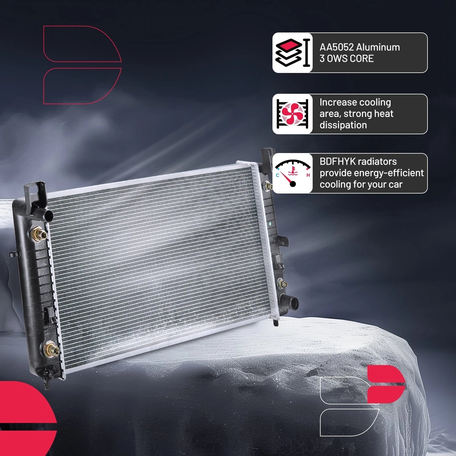 Aluminum Radiator for Chevrolet Suburban 1500, Yukon XL 2500 (2000–2014)