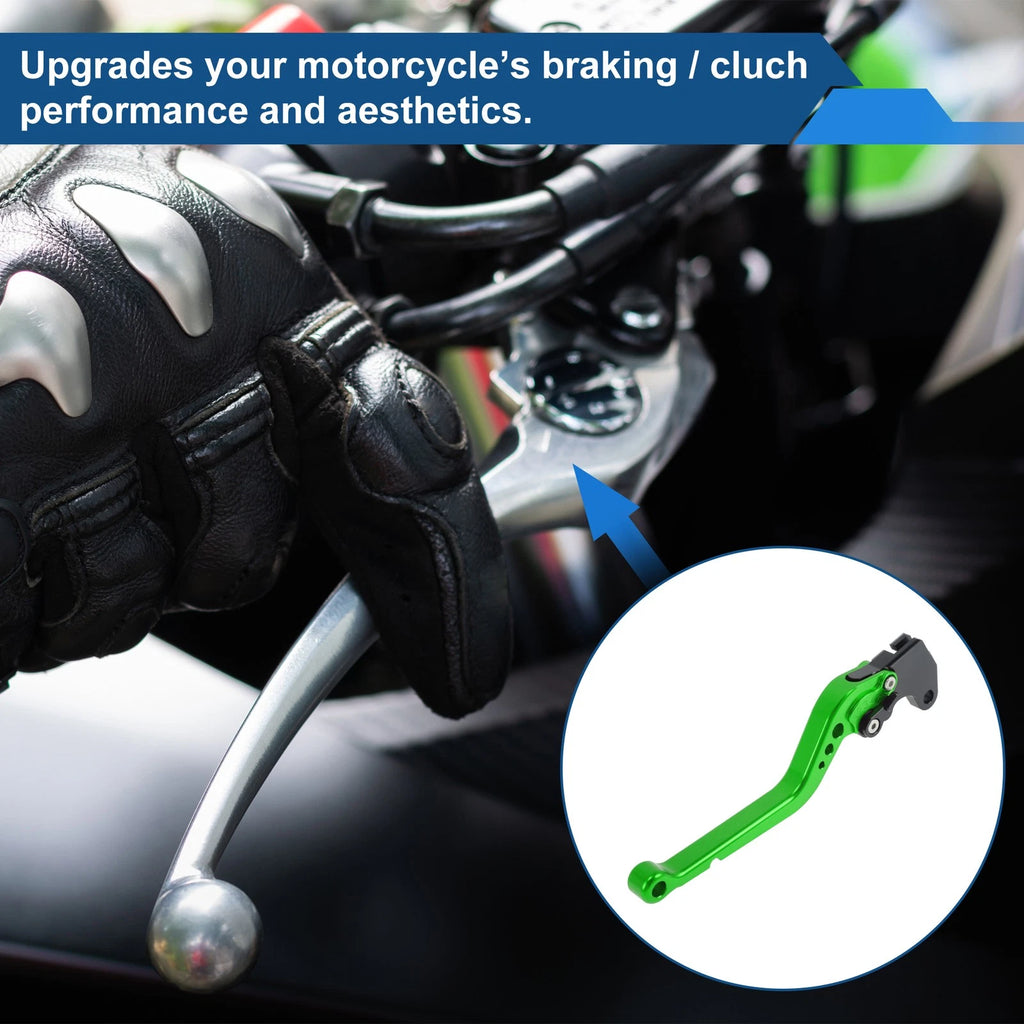 Short Brake Clutch Levers for Suzuki GSXR600 (1997–2003) Green 1 Pair