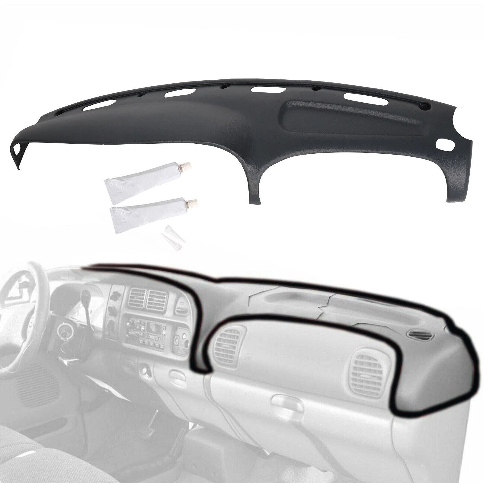 Dash Cover for Dodge Ram 1500 2500 3500 (1998-2002) Molded Overlay Cap