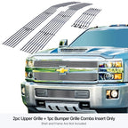 Chrome Billet Grille Insert Combo for Chevy Silverado 2500/3500HD (2015-2018)