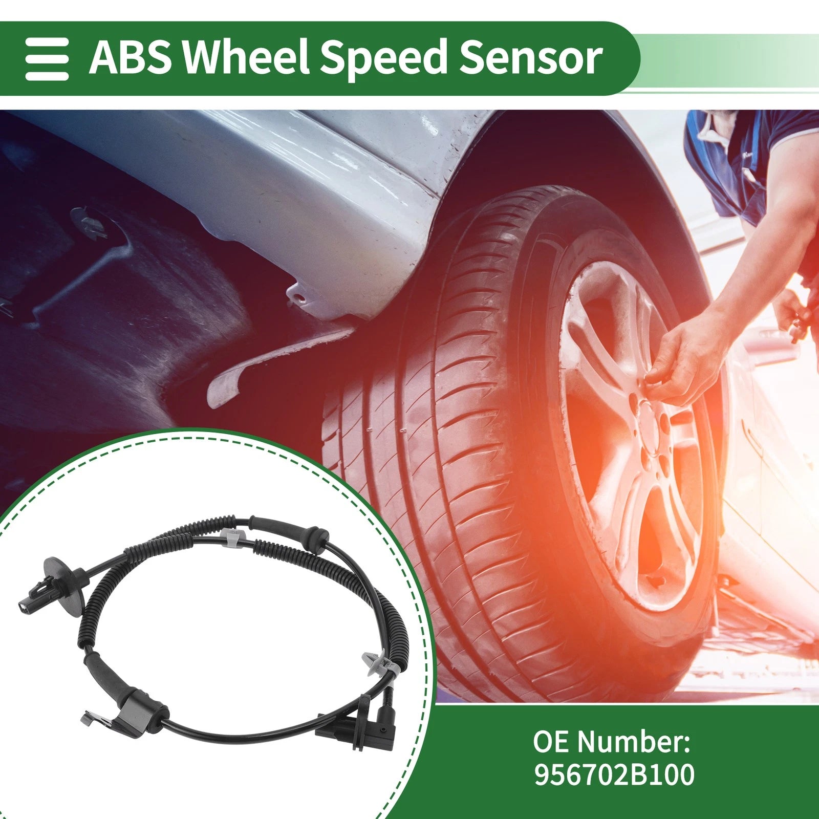 ABS Wheel Speed Sensor No. 956702B100 for Hyundai Santa Fe (2005–2013)