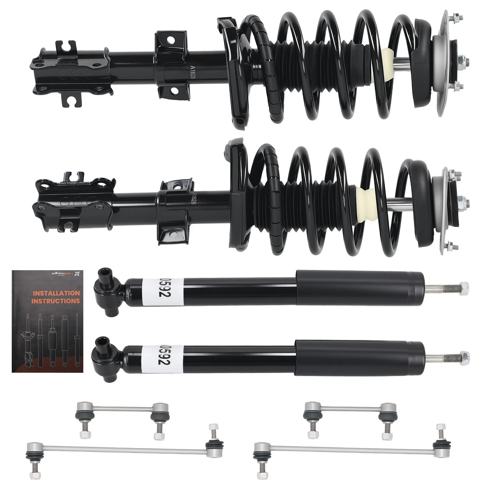8pcs Complete Struts Shock & Sway Bars Kit for Volvo XC90 (2003–2014)