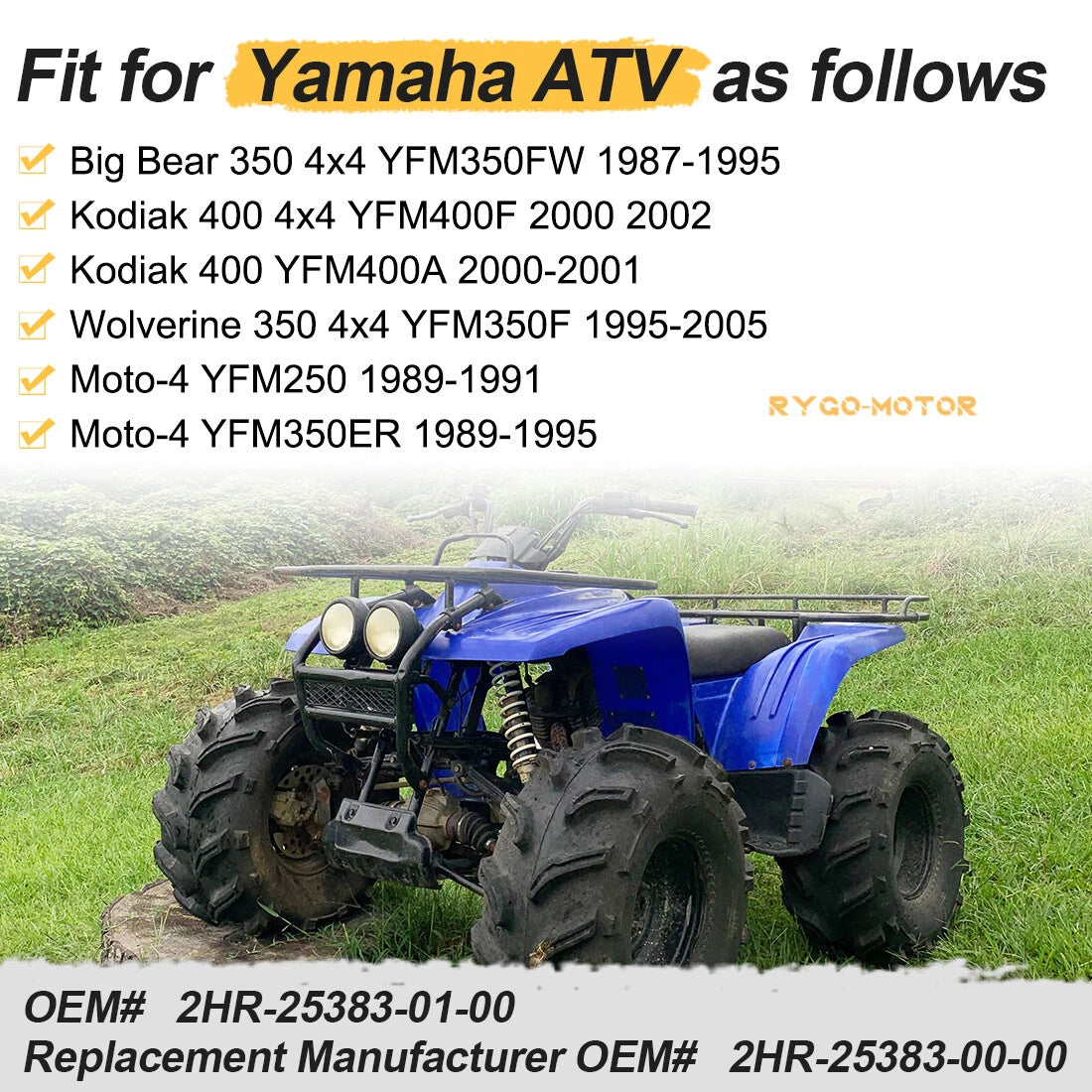 2X Rear Wheel Hubs for Yamaha Big Bear 350 YFM350FW Wolverine 350 YFM350FX 4x4