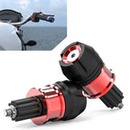 CNC Aluminum Handlebar Grips Bar End Cap Plugs for Motorcycle ATVs Red