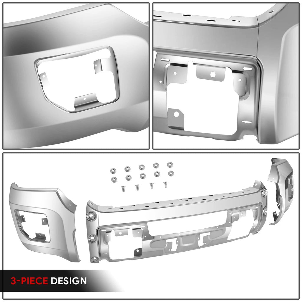 Chrome Front Bumper Face Bar for GMC Sierra 2500 3500 HD (2015–2019)