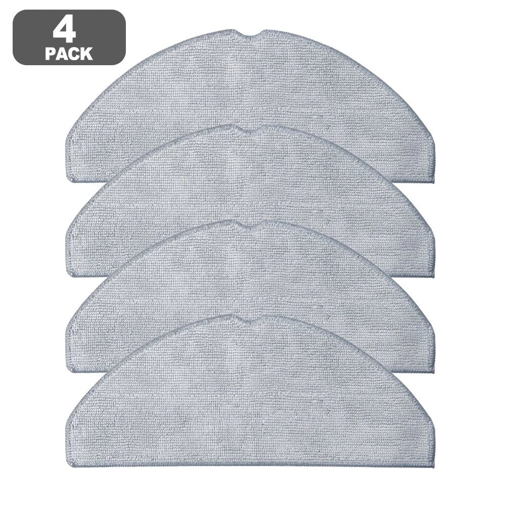Set of 4 Reusable Microfiber Mop Pads for Haier HSR For M3 Robot Vacuum