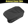 Center Console Armrest Cover for Hyundai Tucson (2016–2021) Black Gray Stitches