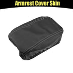 Center Console Armrest Cover for Hyundai Tucson (2016–2021) Black Gray Stitches