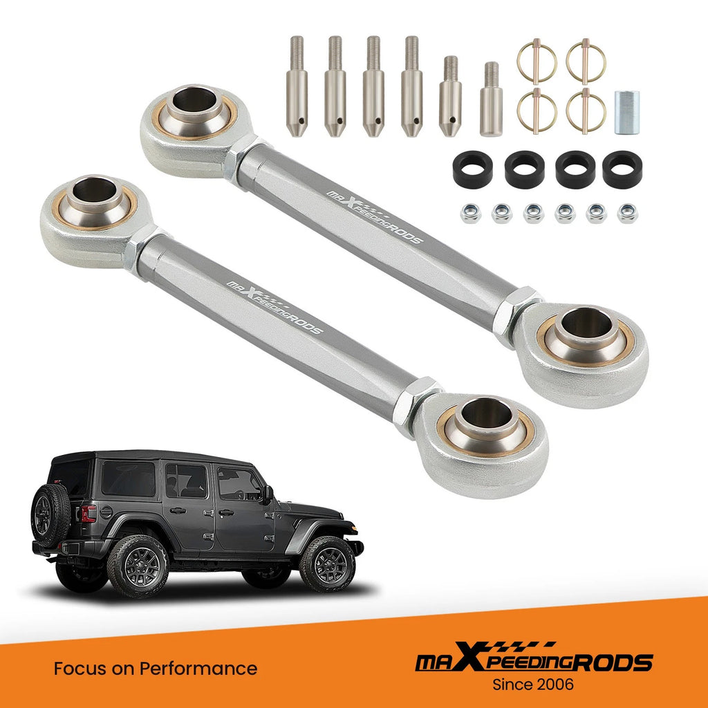 Adjustable Front Sway Bar Links for Jeep Wrangler JK JKU (2007–2021)
