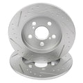 2X Rear Slotted Brake Rotors for Lexus CT200h (2011–2017)