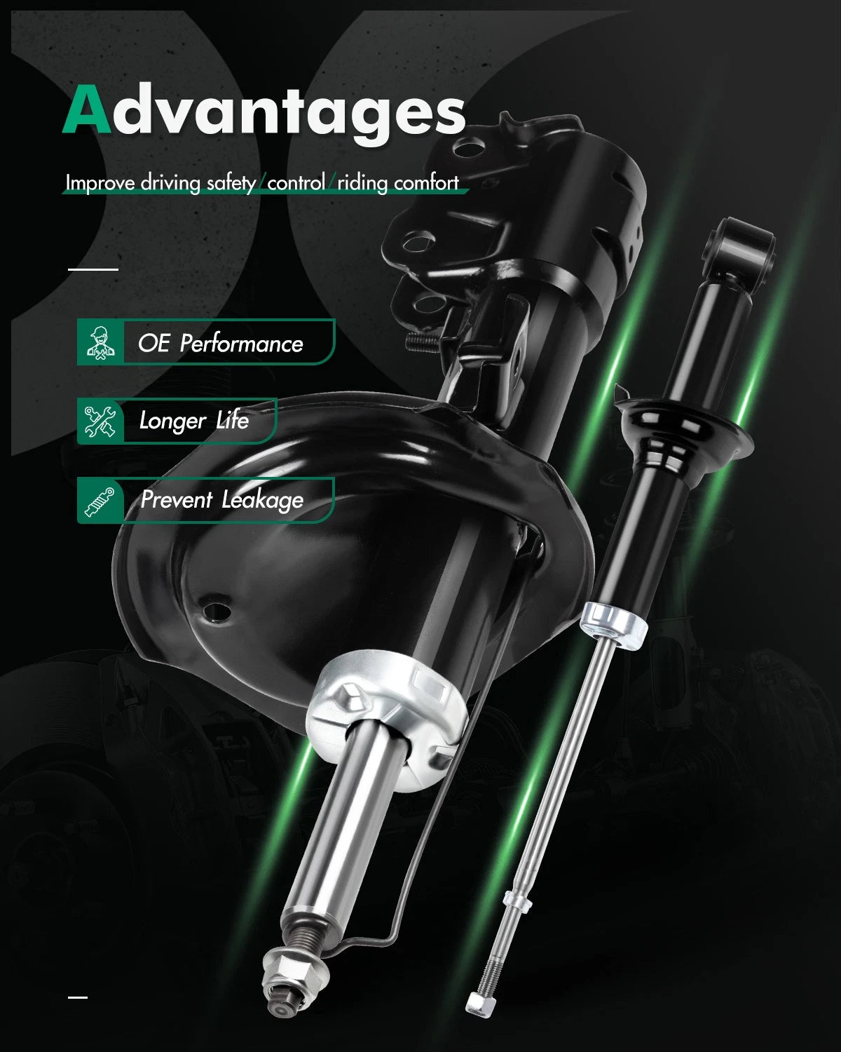 Full Set Shocks Struts for Mitsubishi Lancer ES (2008–2010)